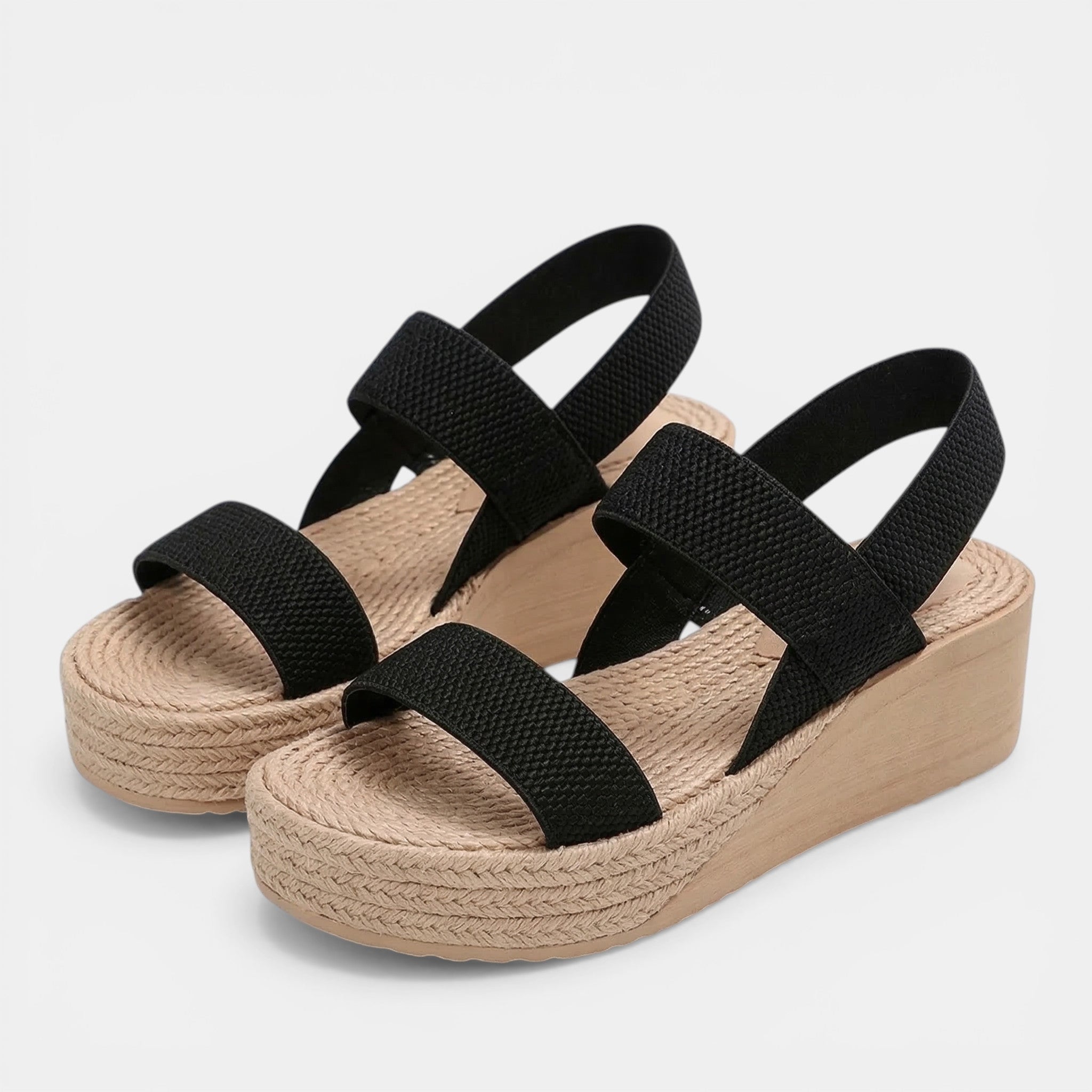 Womens Woven Fabric Platform Sandals | Stylish Open Toe Wedge Shoes for Summer 5