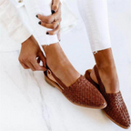 Womens Woven Vegan Leather Ballet Flats | Elegant Lightweight Summer Shoes 1