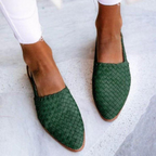 Womens Woven Vegan Leather Ballet Flats | Elegant Lightweight Summer Shoes 2