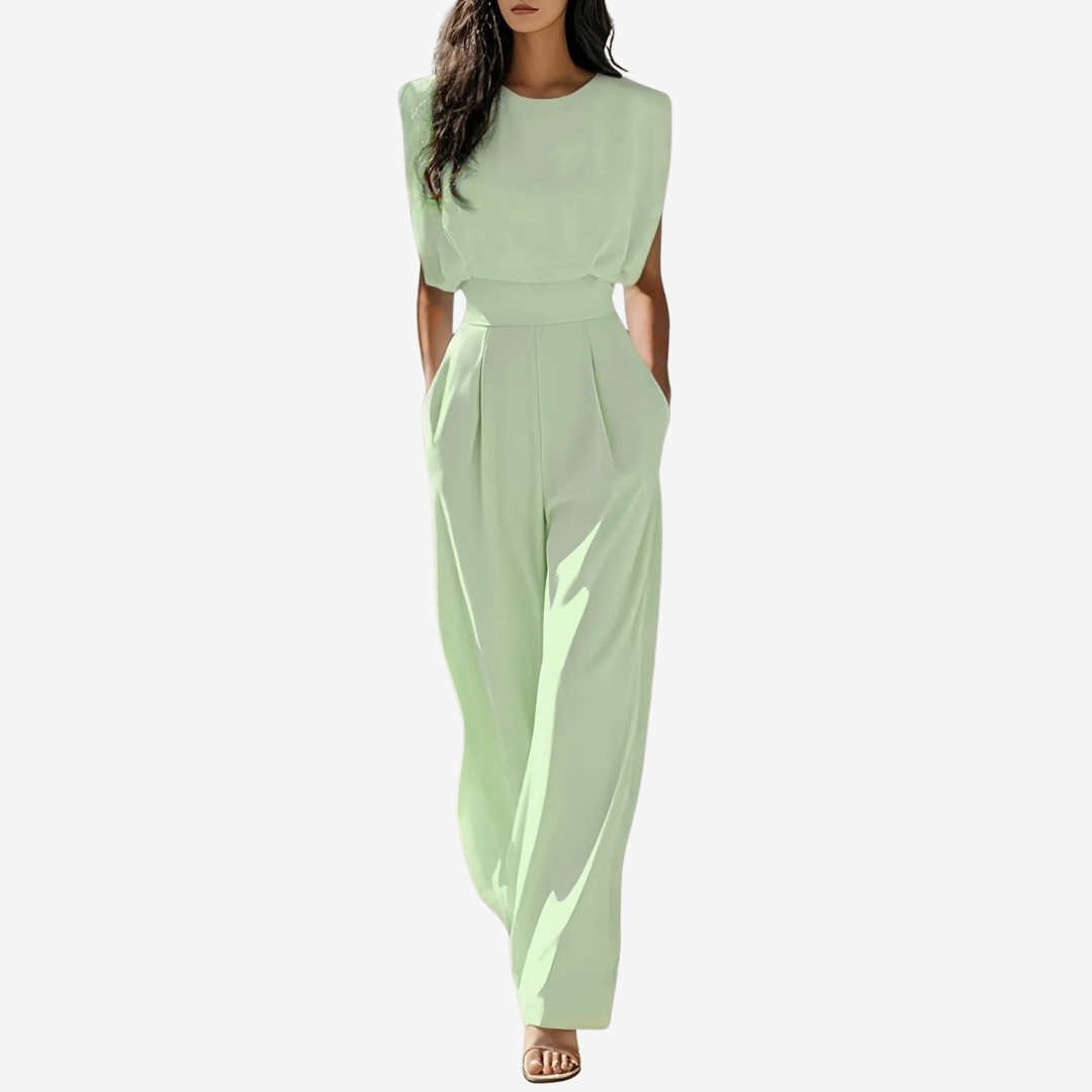 Women's sleeveless jumpsuit with wide legs 2