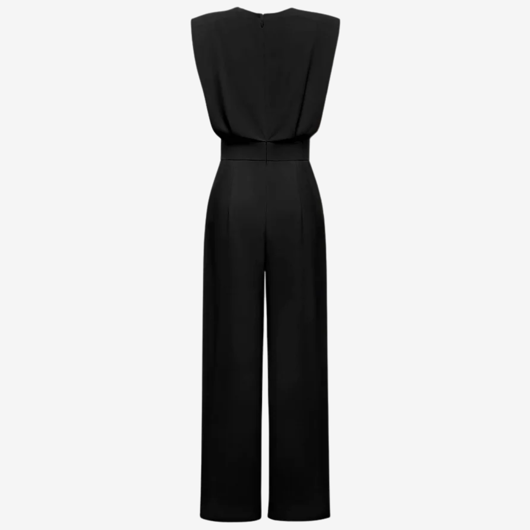 Women's sleeveless jumpsuit with wide legs 4