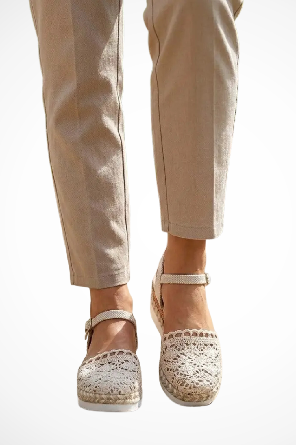 Wren | Women Orthopedic Crochet Ankle Strap Espadrille Wedges 1