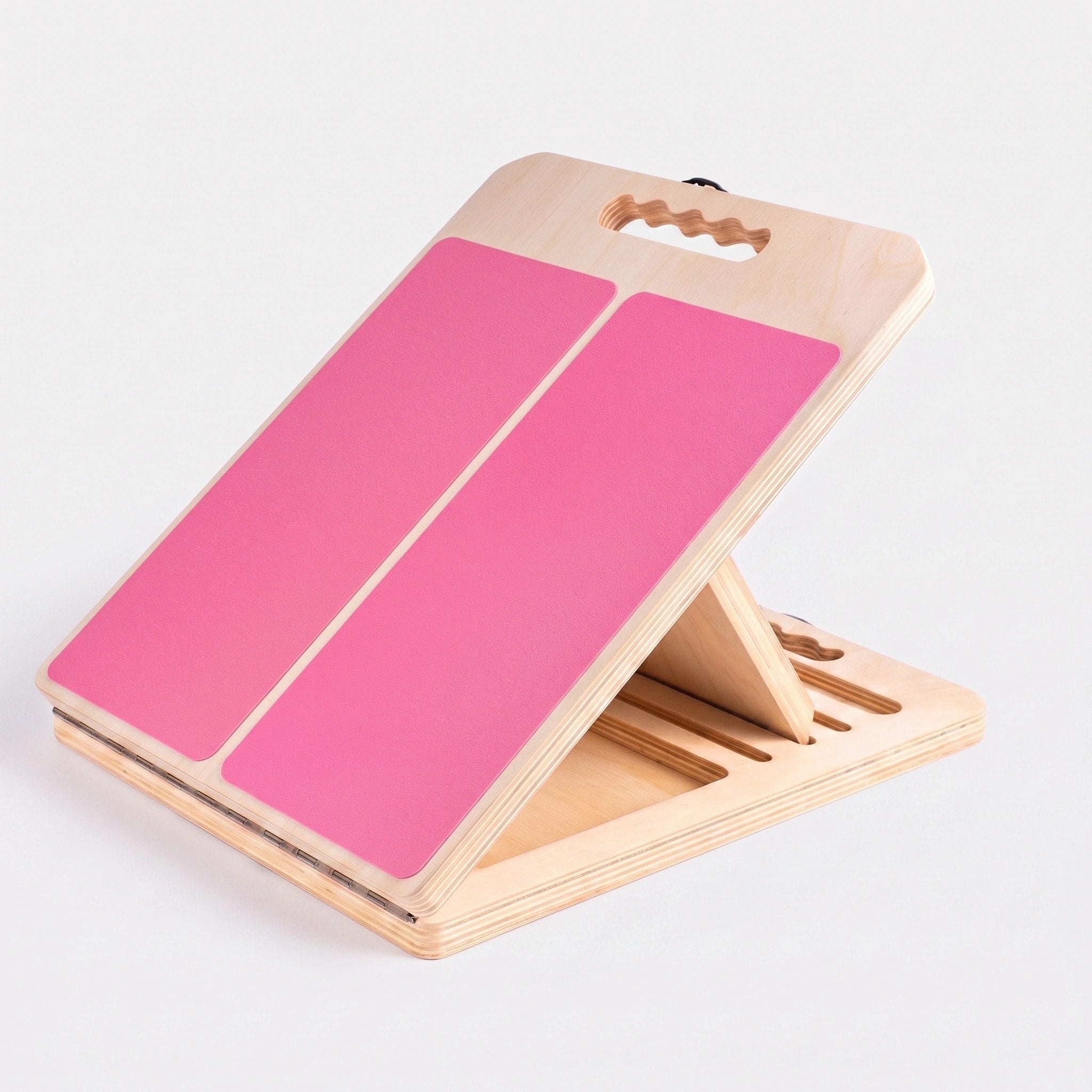 Planche inclinée en bois réglable avec 5 angles d'inclinaison, surface antidérapante et design pliable