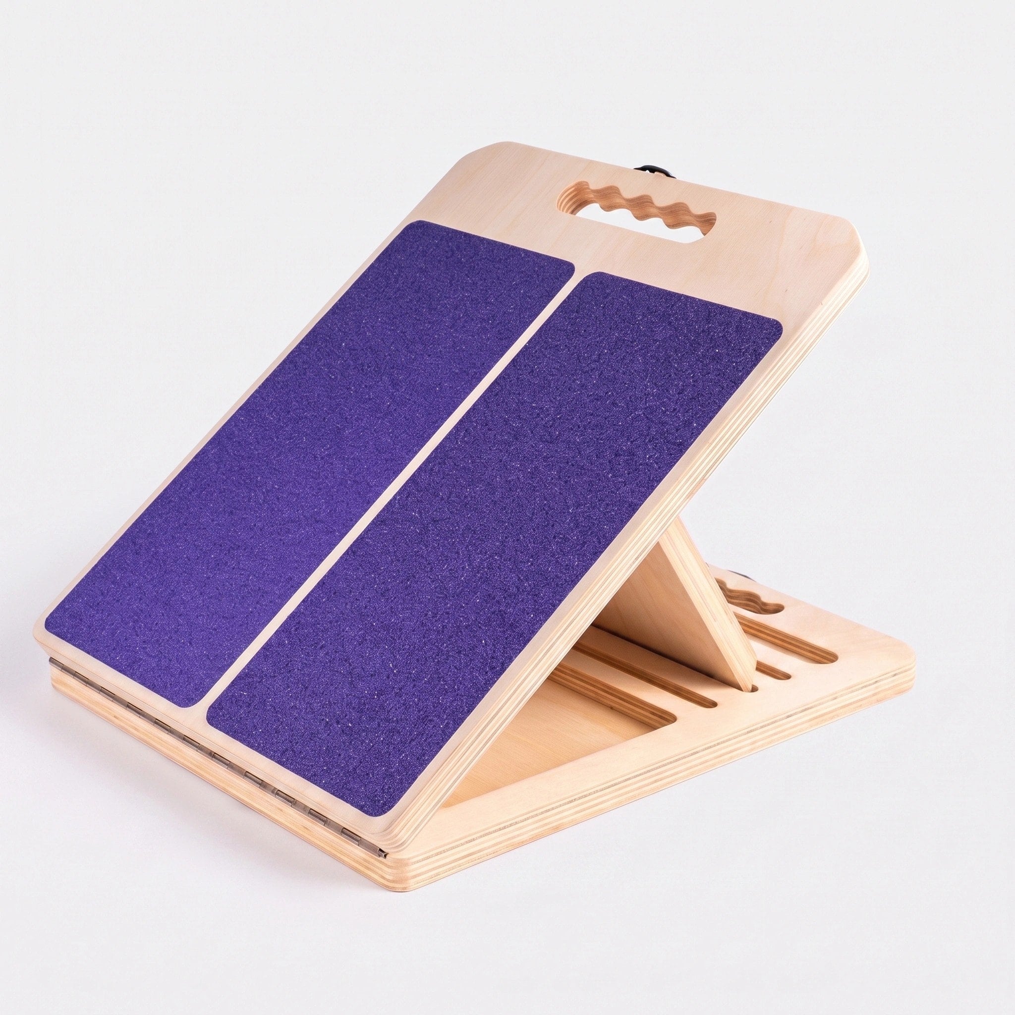 Planche inclinée en bois réglable avec 5 angles d'inclinaison, surface antidérapante et design pliable