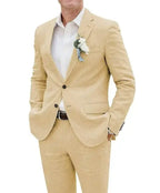 Men's Relaxed Linen Suit | Elegant Two-Piece Summer Wedding Attire