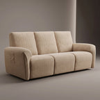 Copertura per Divano Reclinabile in Chenille con Cinghie Elastiche, Protezione a Copertura Totale