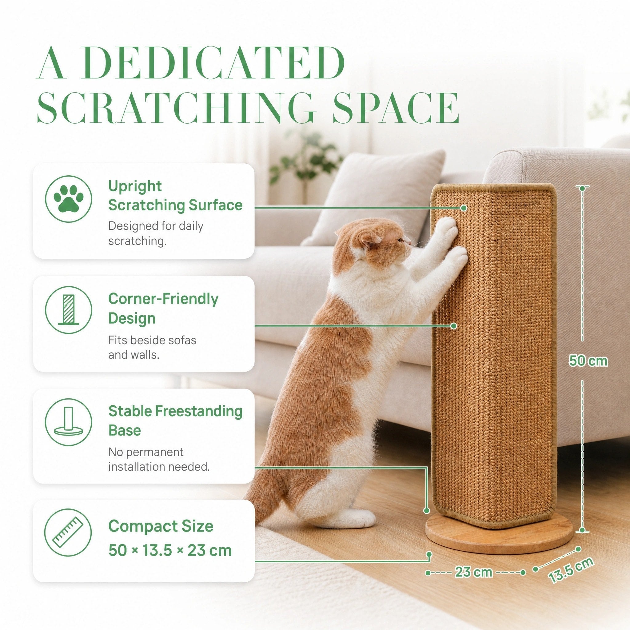 Corner Cat Scratcher Board with Adjustable Scratching Panel