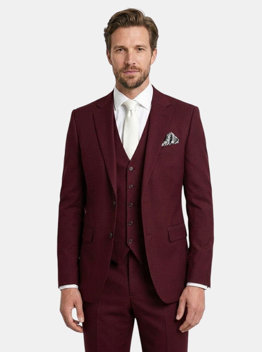 Dominic | Men’s Classic Slim Fit Suit With Vest And Trousers