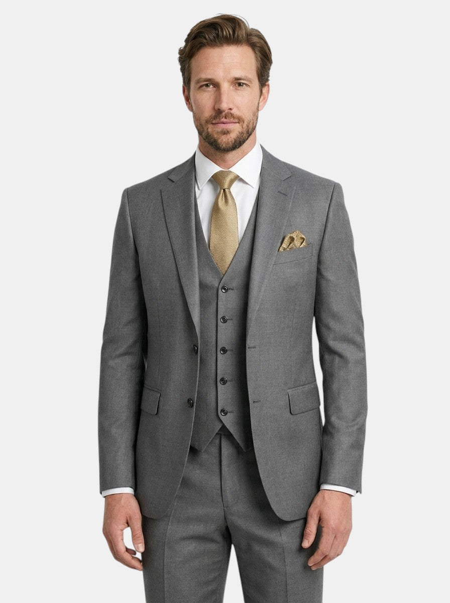 Dominic | Men’s Classic Slim Fit Suit With Vest And Trousers