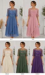 Robe élégante en dentelle pour femme | Robe cocktail blanche intemporelle pour occasions spéciales