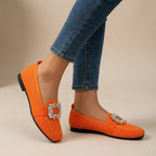 Elianthe | Mocassins à enfiler pour femmes avec détail bijou et bout carré