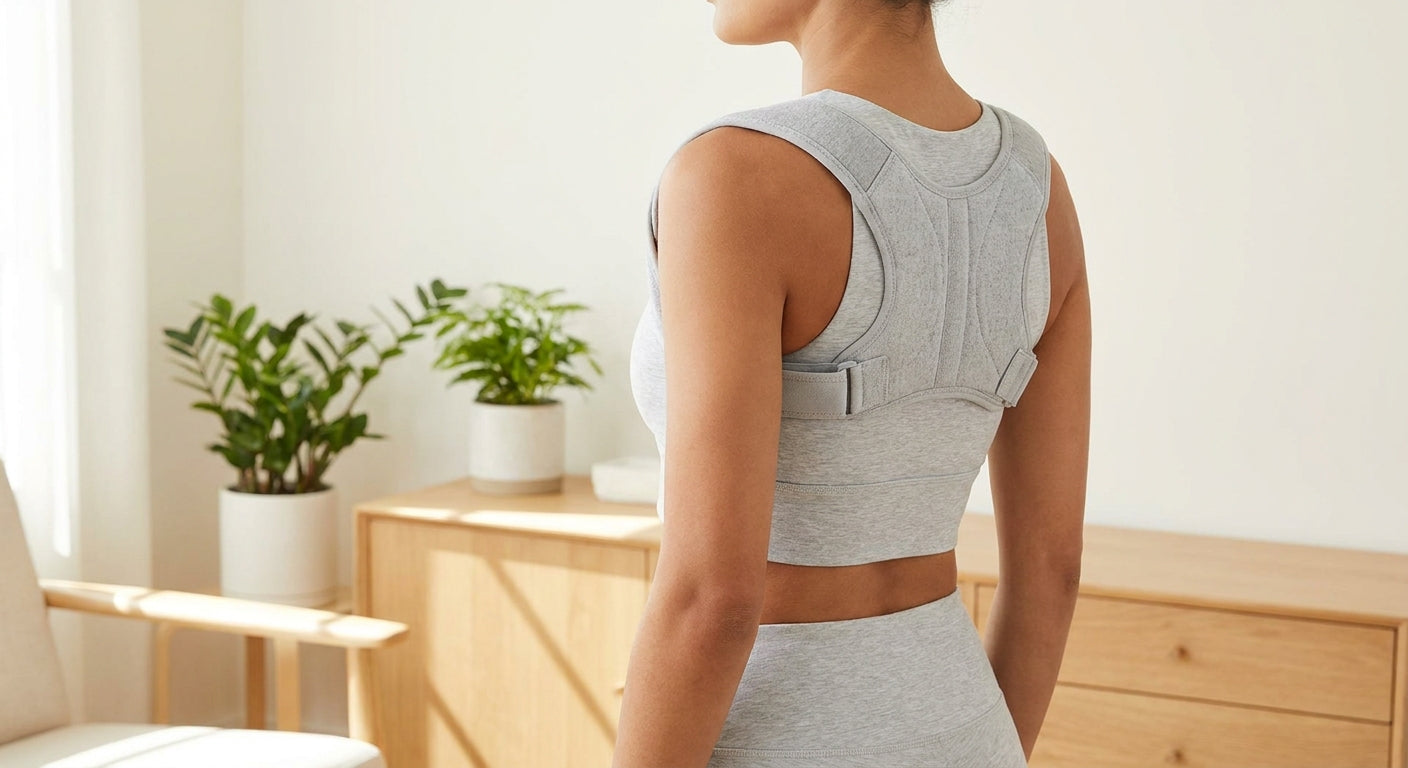 Unisex Adjustable Fabric Posture Corrector | Comfortable Back Brace for Posture Support