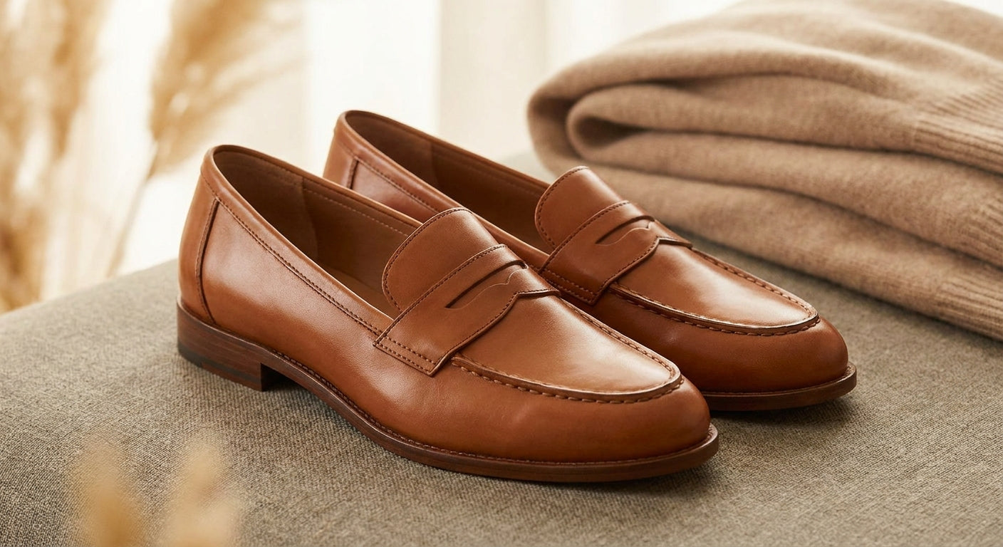 Women's Leather Loafers | Elegant Comfortable Slip-On Shoes