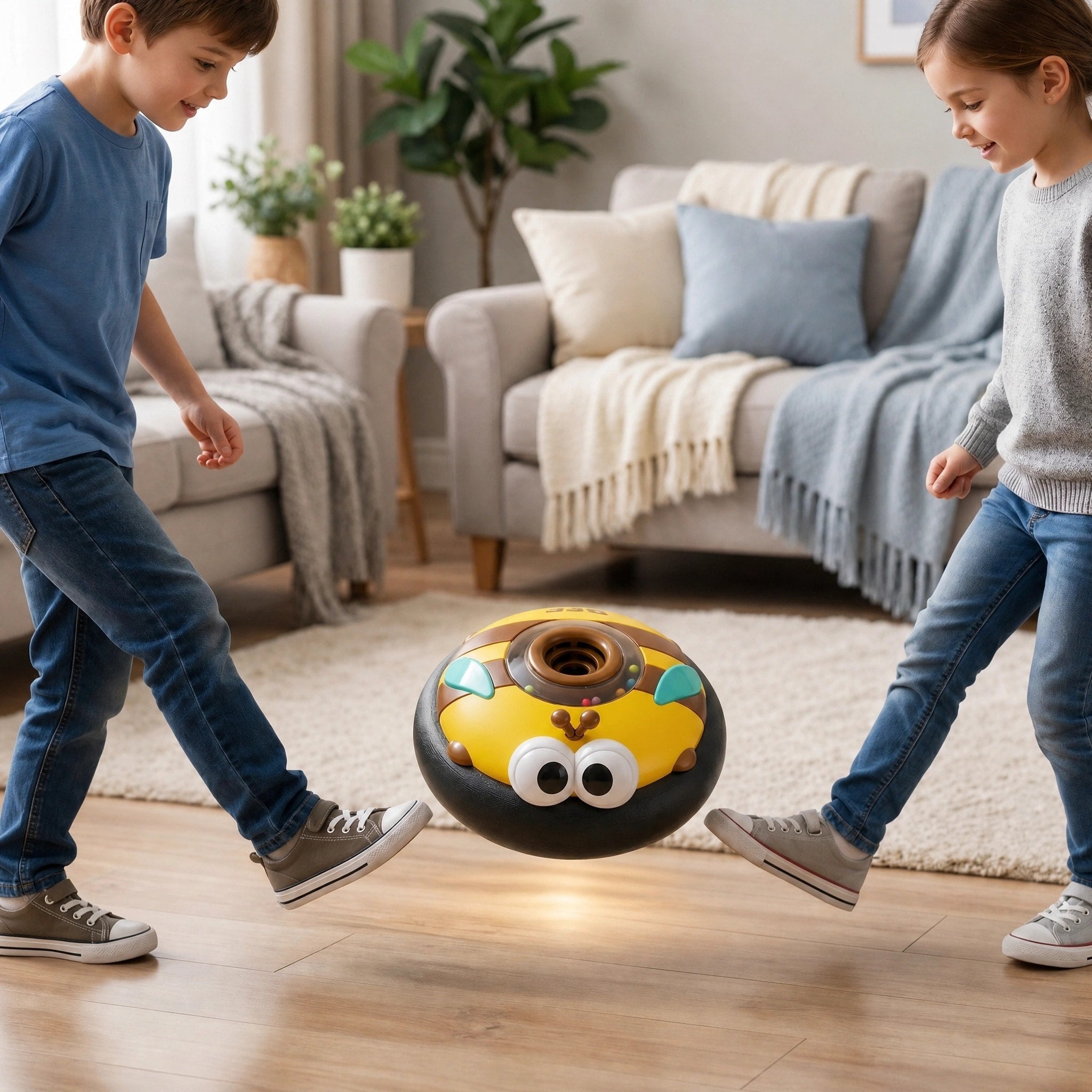 Pallone da calcio galleggiante con luci LED e paraurti in schiuma morbida da 17 cm