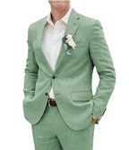 Men's Relaxed Linen Suit | Elegant Two-Piece Summer Wedding Attire