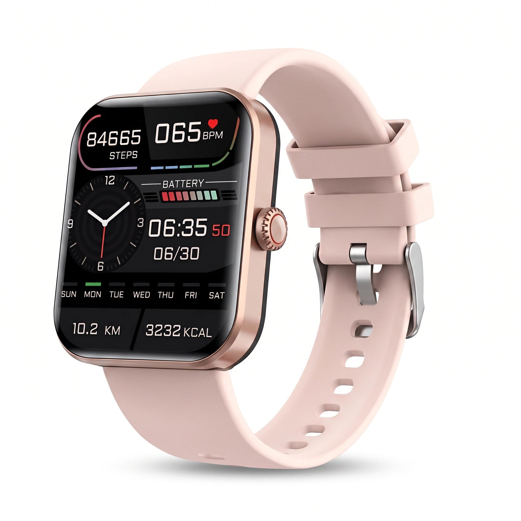 Montre connectée santé avec suivi d'activité, affichage Bluetooth et surveillance du bien-être