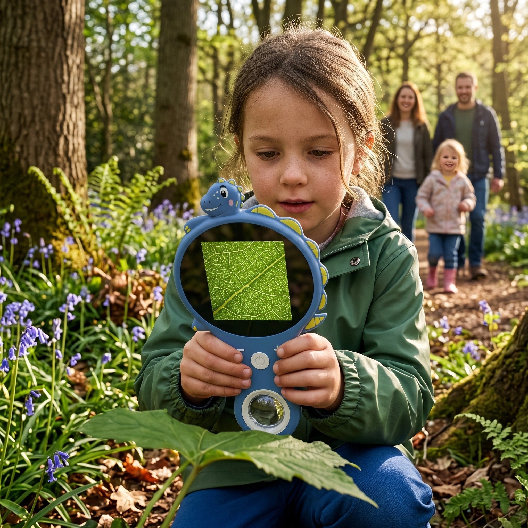 Kids Digital Video Microscope with 2 Inch Screen and 500x Zoom for Outdoor Learning