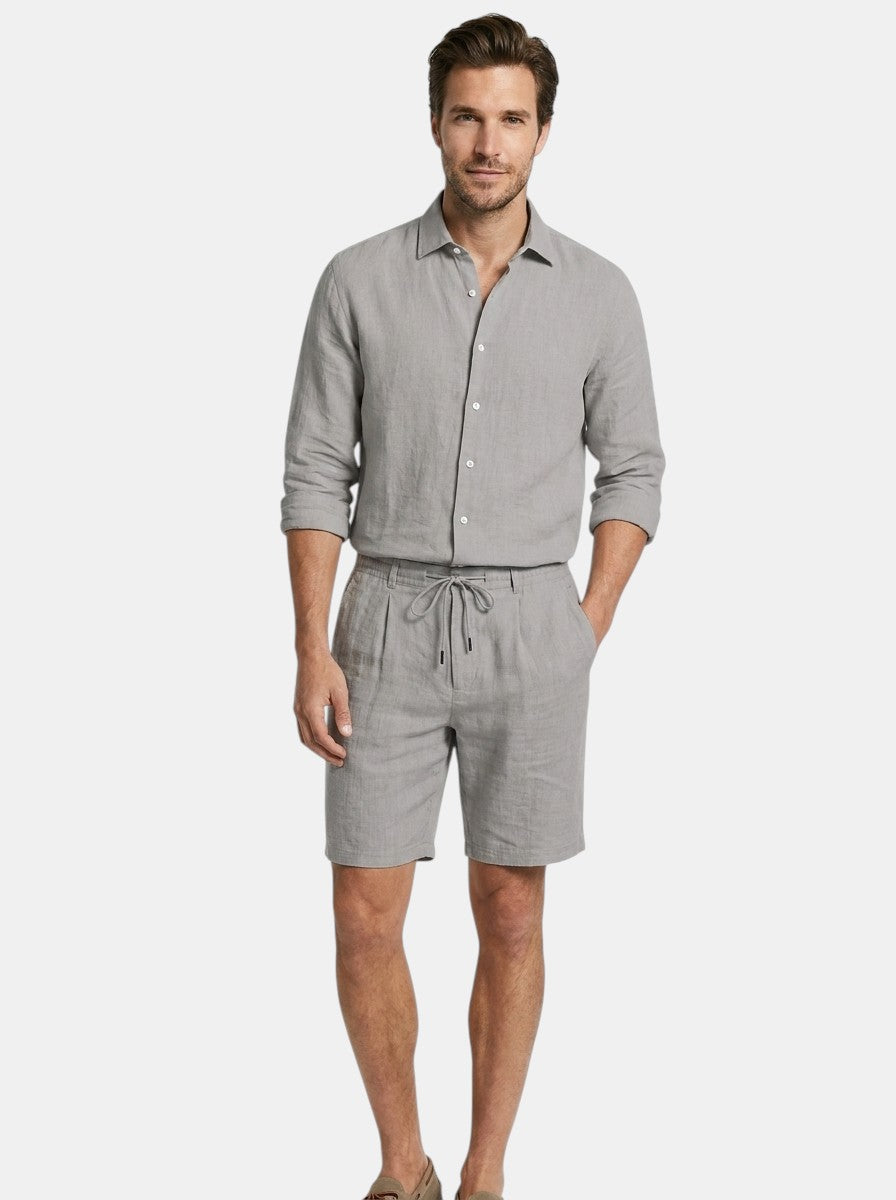 Mens Breathable Linen Two Piece Set | Relaxed Summer Beach Outfit 11