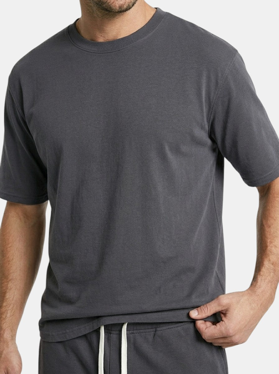 Mens Casual Cotton Summer Set | Comfortable T-Shirt and Drawstring Shorts 11