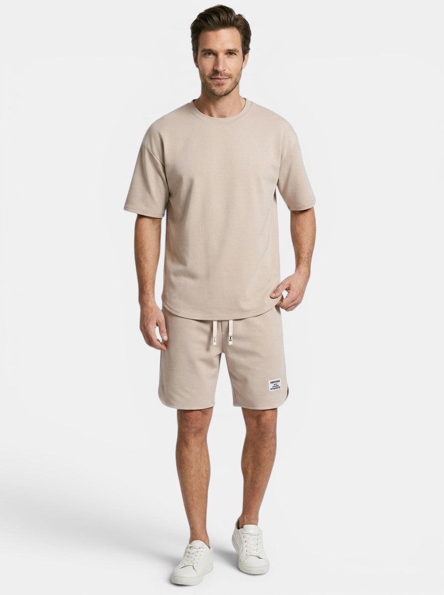 Mens Casual Cotton Summer Set | Comfortable T-Shirt and Drawstring Shorts 8
