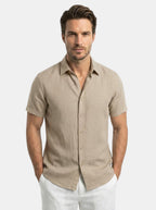 Chemise ajustée pour homme en mélange de coton | Tenue décontractée moderne pour toutes les occasions