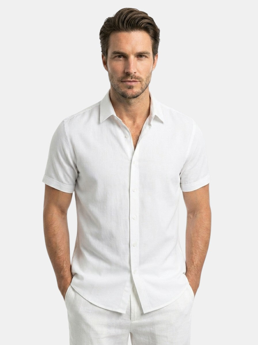 Men's Cotton Blend Fitted Shirt | Modern Casual Wear for All Occasions