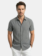 Chemise ajustée pour homme en mélange de coton | Tenue décontractée moderne pour toutes les occasions