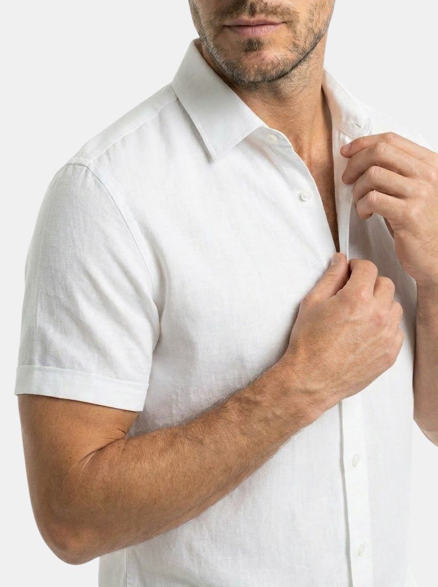 Men's Cotton Blend Fitted Shirt | Modern Casual Wear for All Occasions