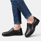 Mens Genuine Leather Loafers | Comfortable Brown Slip-On Casual Shoes 5