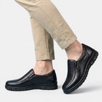 Mens Genuine Leather Loafers | Comfortable Brown Slip-On Casual Shoes 7