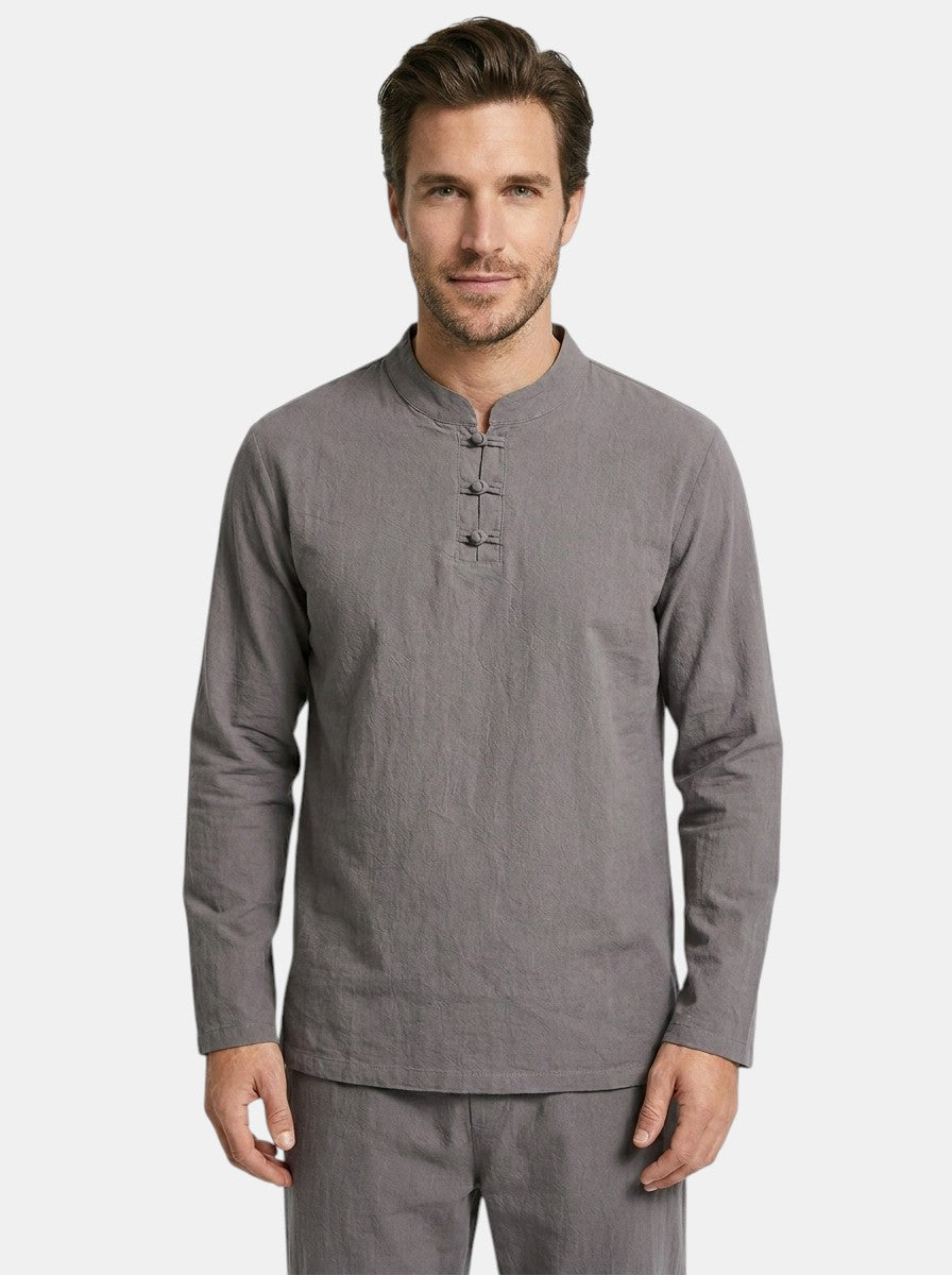 Mens Lightweight Linen Blend Two-Piece Set | Casual Relaxed Fit Outfit for All Seasons 4