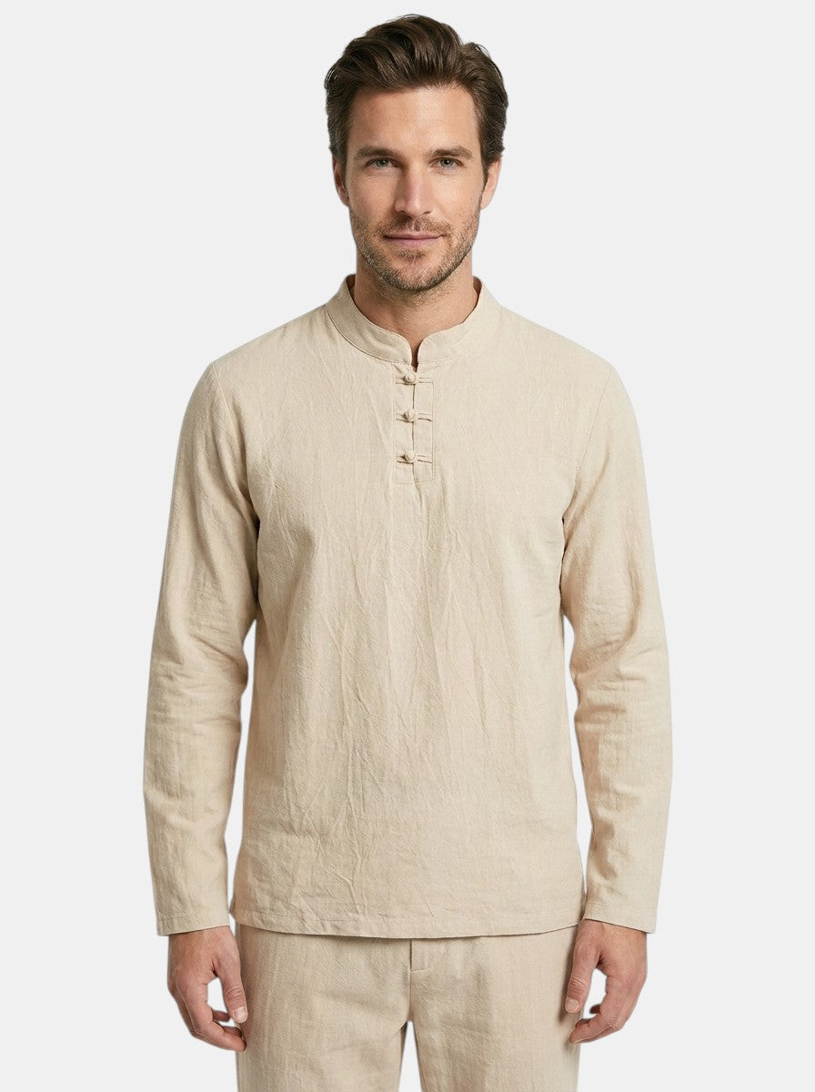 Mens Lightweight Linen Blend Two-Piece Set | Casual Relaxed Fit Outfit for All Seasons 2