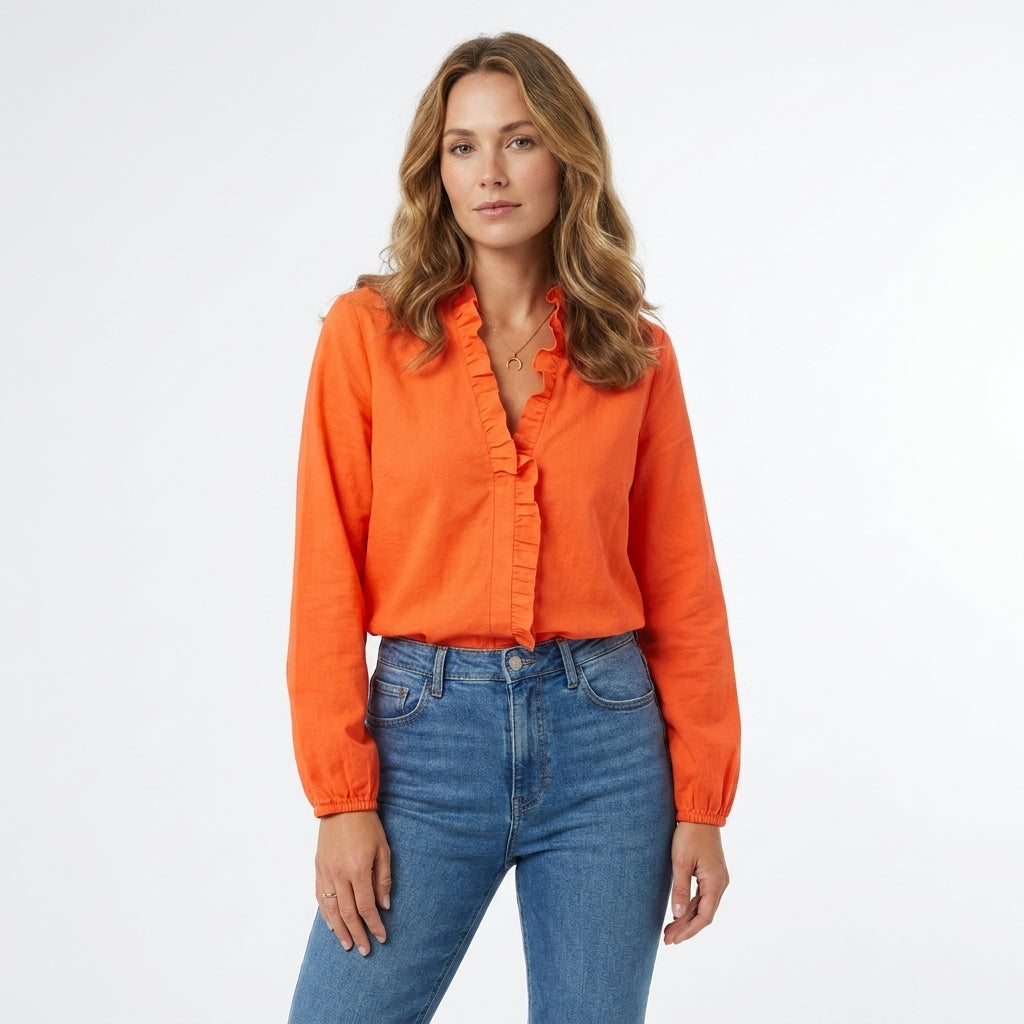 Sophia | Elegant Plus Size Blouse for Women with Stylish Ruching 2
