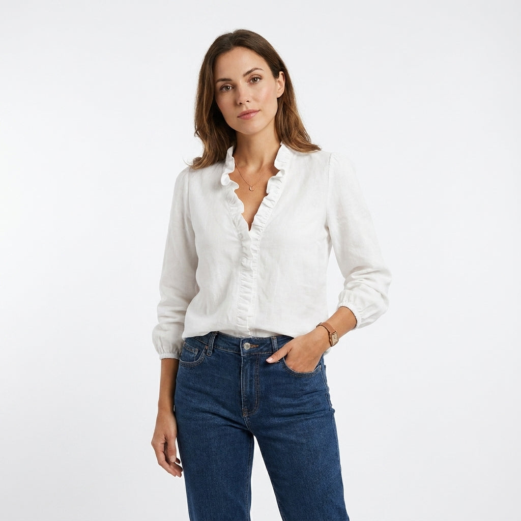 Sophia | Elegant Plus Size Blouse for Women with Stylish Ruching 4