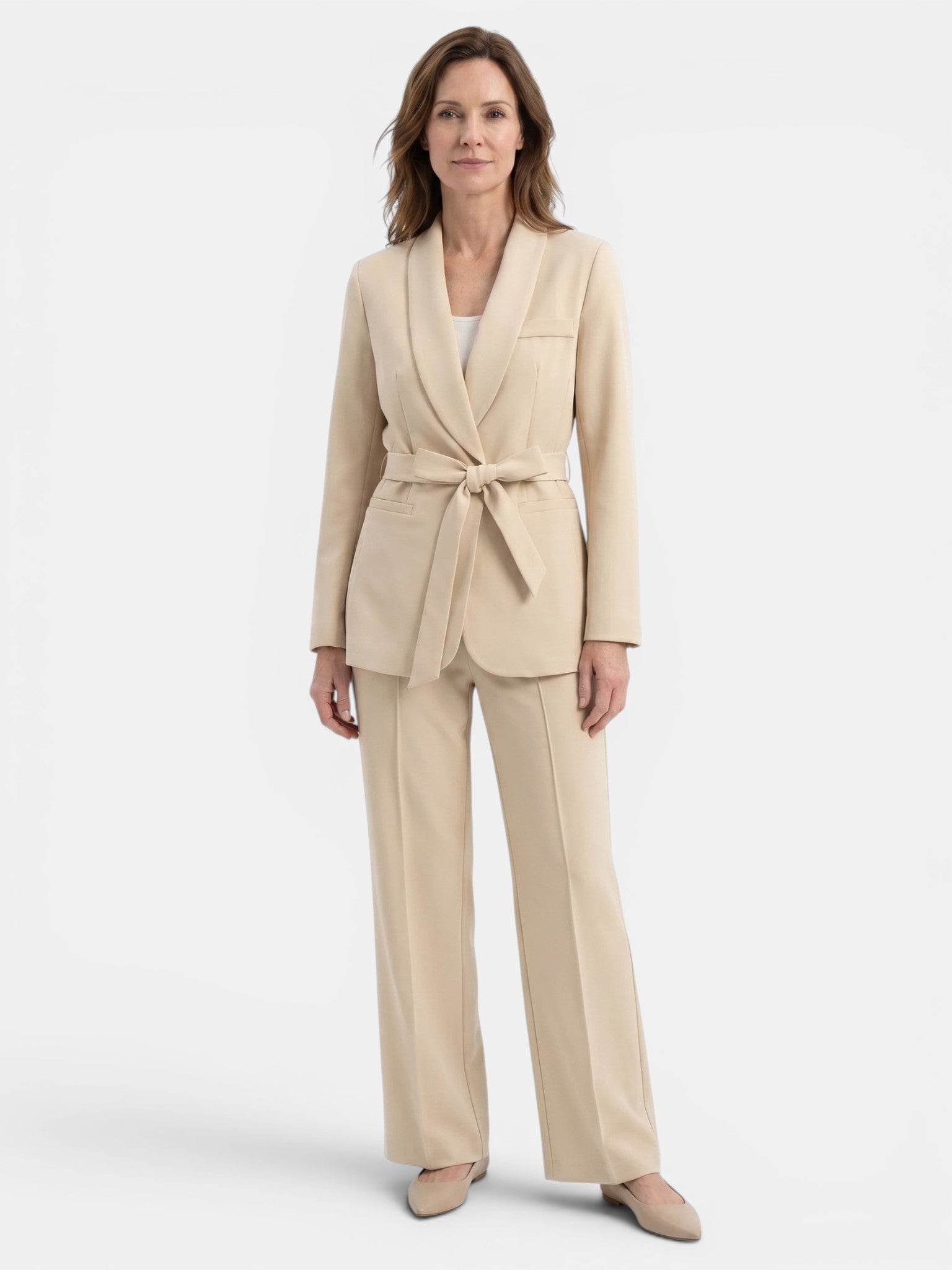 Mia | Elegante completo da donna con blazer su misura e pantaloni a gamba larga