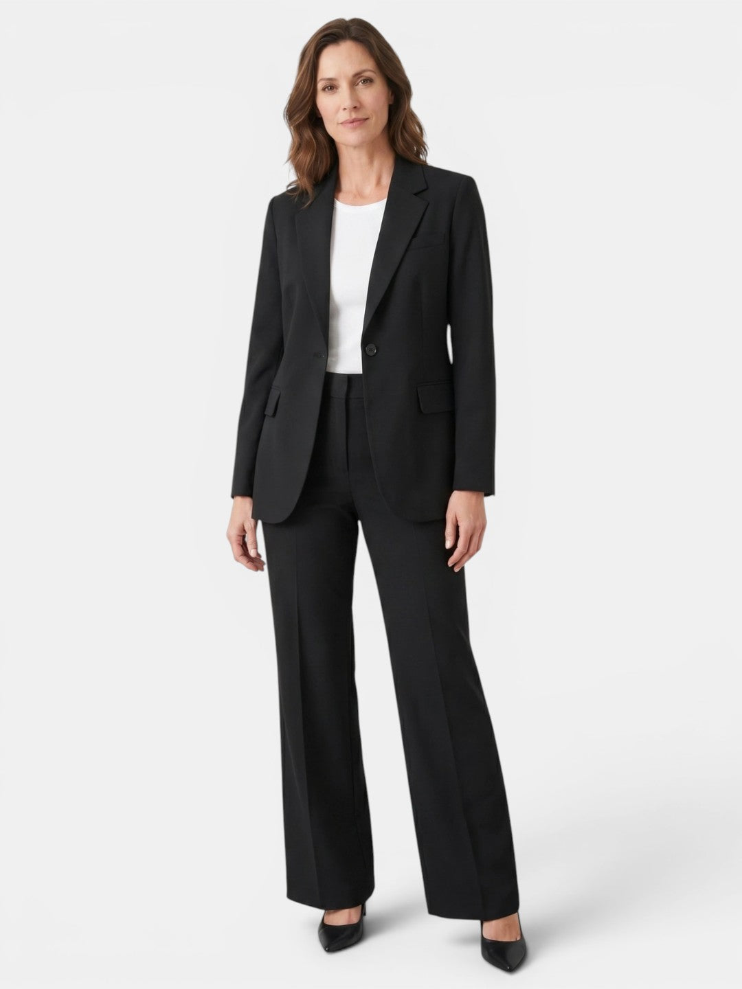 Mia | Stylish White Suit Women's Blazer and Trousers Set