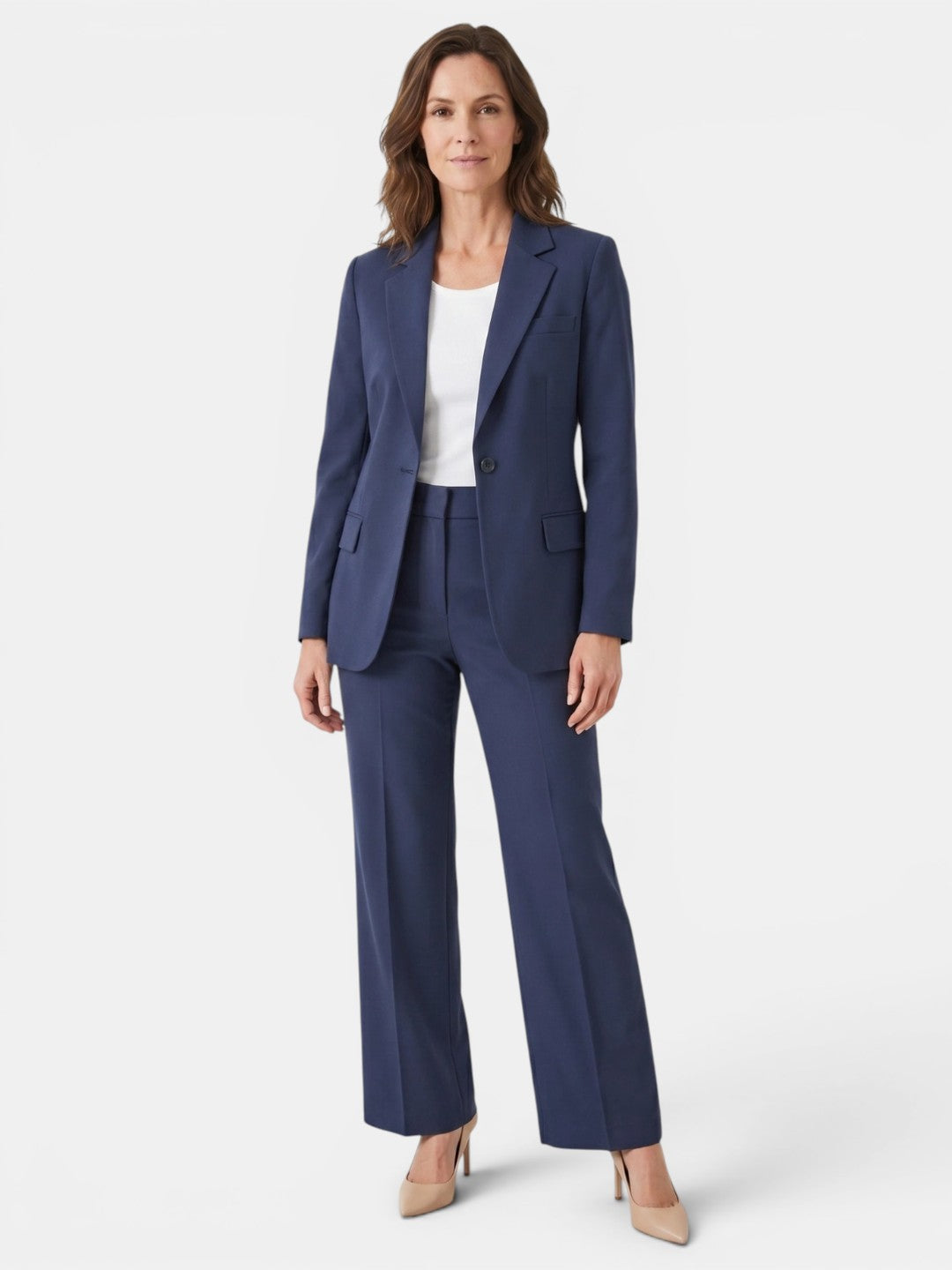 Mia | Stylish White Suit Women's Blazer and Trousers Set