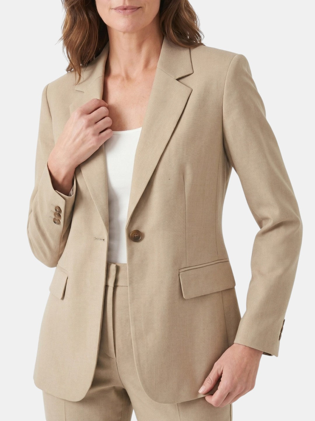 Mia | Stylish White Suit Women's Blazer and Trousers Set