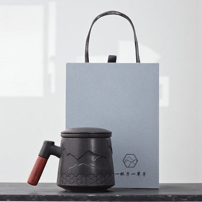 Mug infuseur zen – Relief montagne