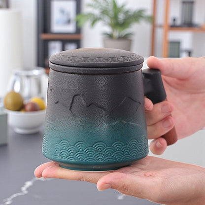 Mug infuseur zen – Relief montagne
