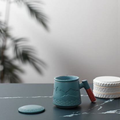 Mug infuseur zen – Relief montagne