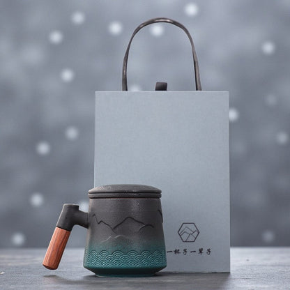 Mug infuseur zen – Relief montagne