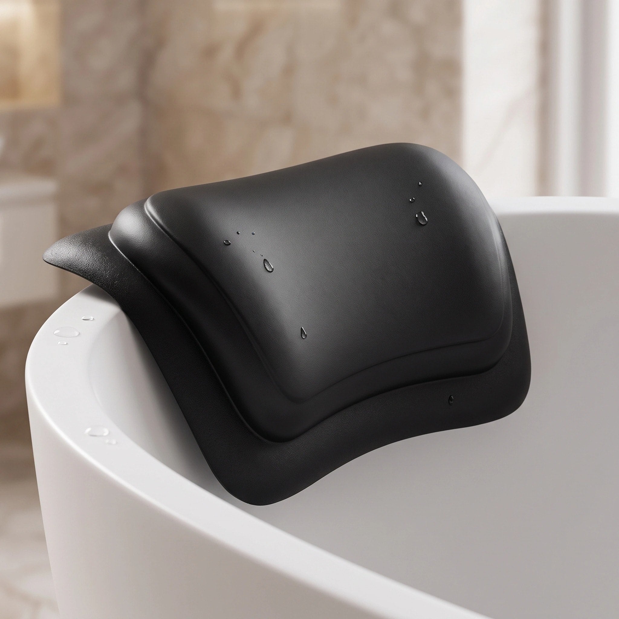 Non-Slip Bath Pillow with Waterproof Cover for Bathtub, Spa and Hot Tub