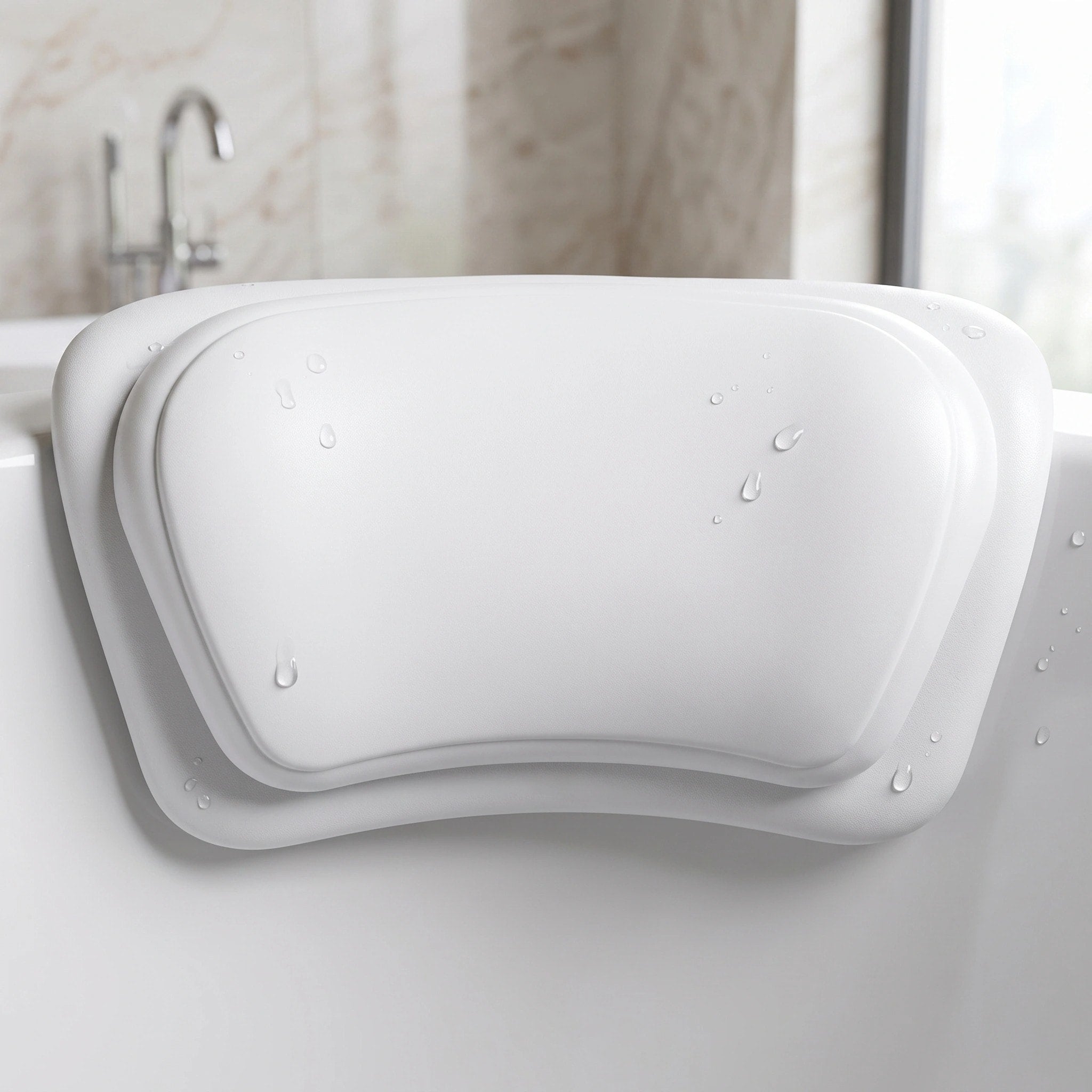 Non-Slip Bath Pillow with Waterproof Cover for Bathtub, Spa and Hot Tub
