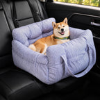 Portable Pet Car Seat Bed with Safety Leash and Carry Handles
