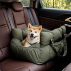Portable Pet Car Seat Bed with Safety Leash and Carry Handles