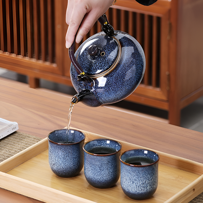 Service à thé japonais – Plateau bambou inclus