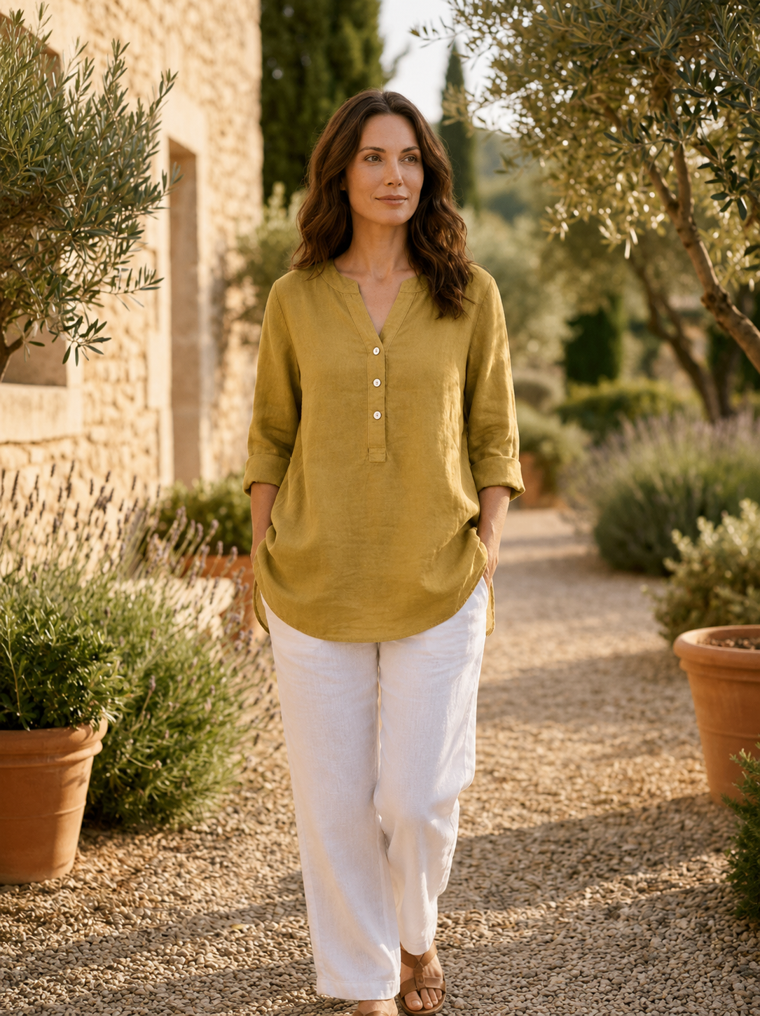 Débardeur léger pour femme en mélange de coton | Chemise d'été coupe décontractée