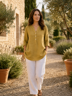Débardeur léger pour femme en mélange de coton | Chemise d'été coupe décontractée