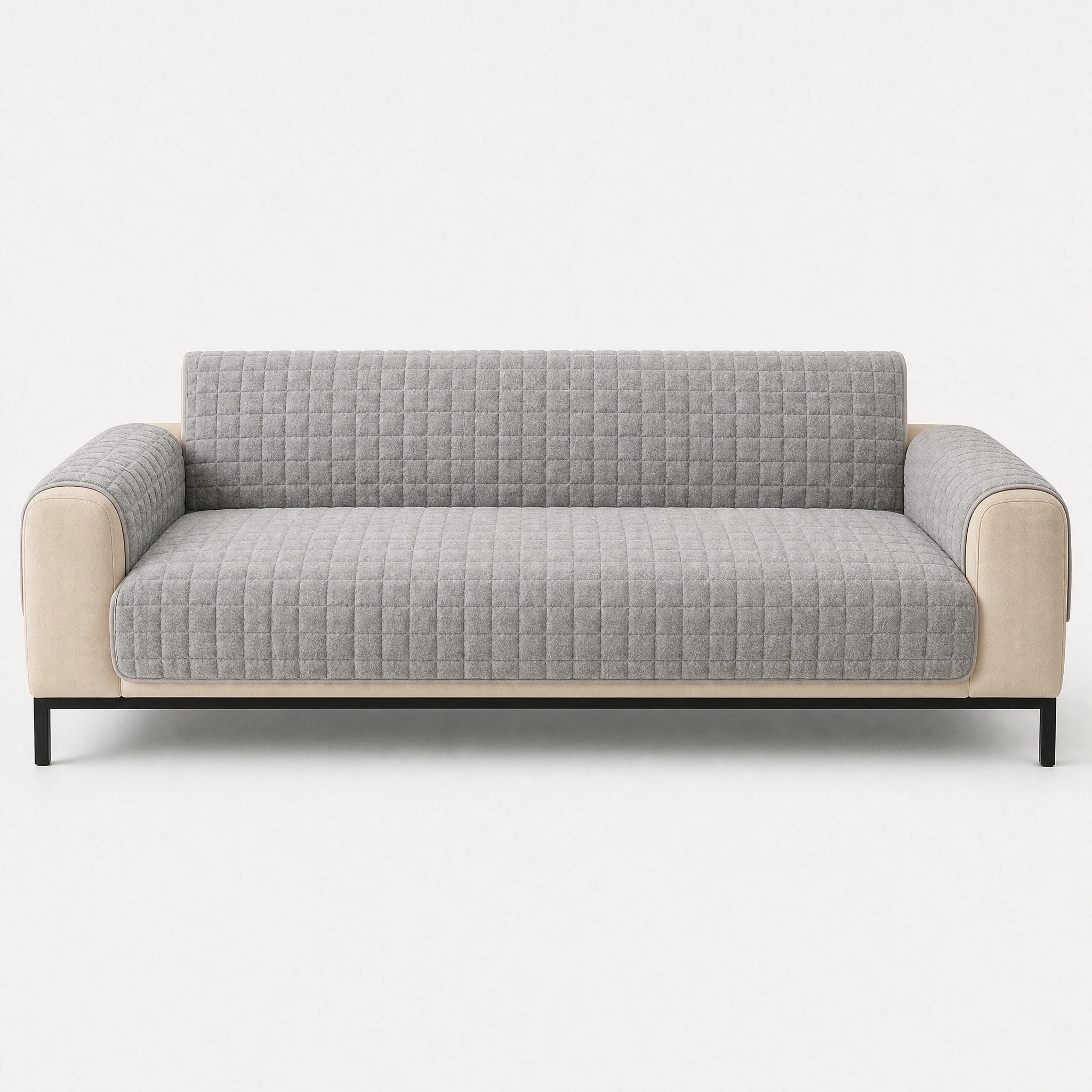 Housse de protection en peluche douce avec dos antidérapant pour fauteuils inclinables et canapés